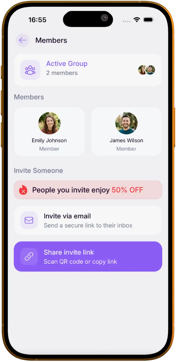 LogBucks Family invitation